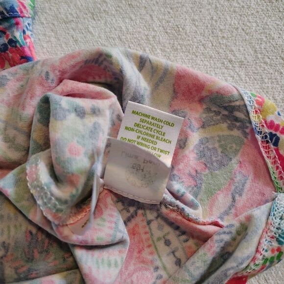 Lilly Pulitzer Off Shoulder Top Bright Colorful Vacation Resort Preppy Size XXS - Picture 9 of 10